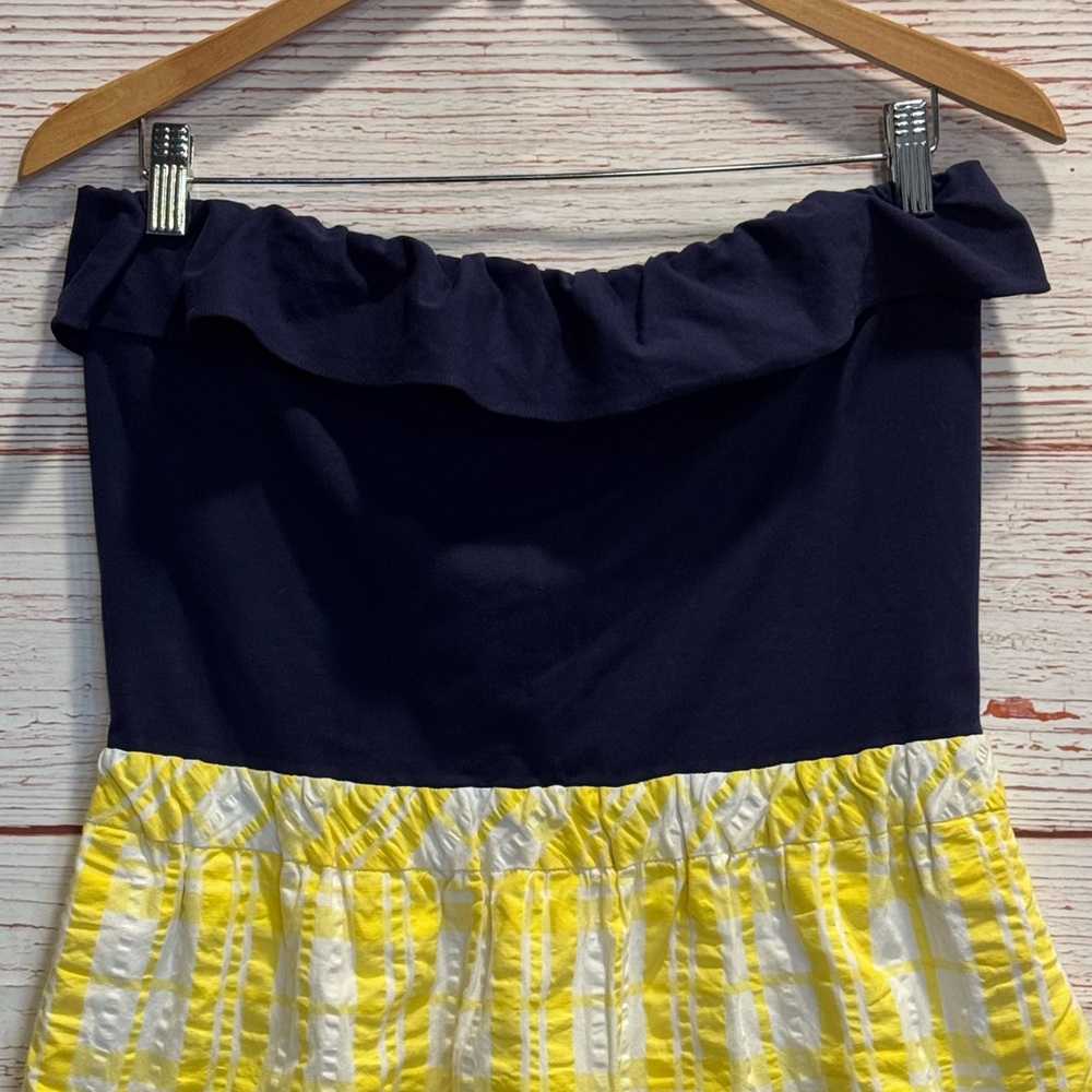 NWT Lilly Pulitzer Esmeralda Dress in Starfruit Yellow Sucker For Plaid Sz L - Picture 6 of 16